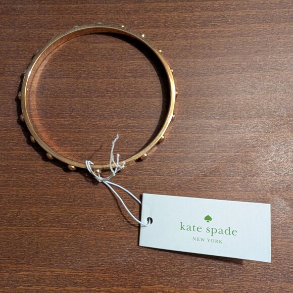 Kate Spade Beaded Dot Rose Gold Bangle Bracelet - Picture 1 of 6